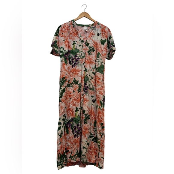 Floral Casual Maxi Dress with Pockets - Picture 1 of 7